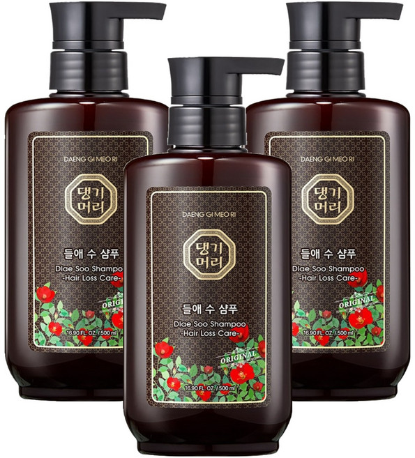 댕기머리 들애 수 탈모샴푸, 500ml, 3개