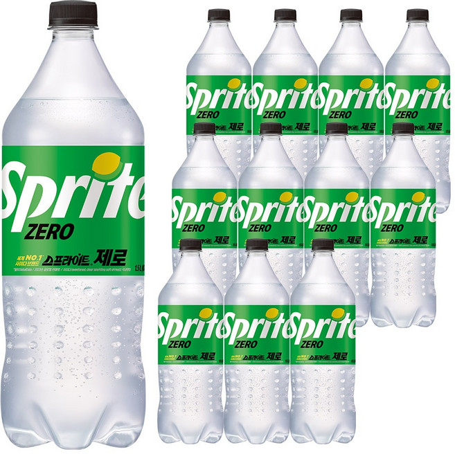스프라이트 제로 사이다, 1.5L, 12개