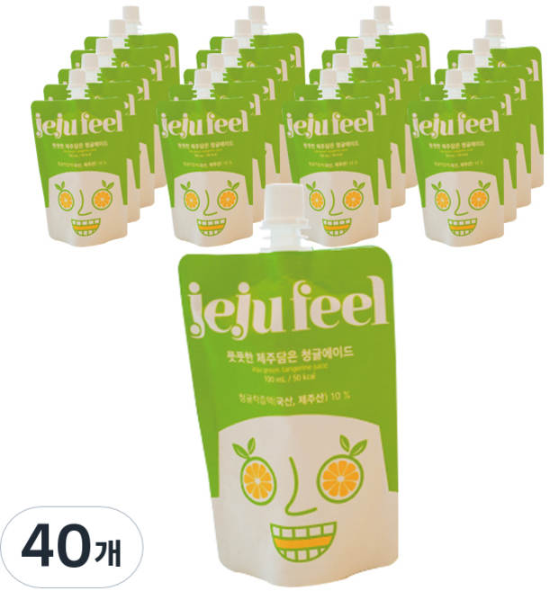 헬스셋 풋풋한 제주담은 청귤에이드음료, 100ml, 40개