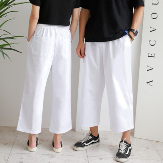 턴키 남녀공용 빅사이즈 스판와이드 밴딩팬츠 890