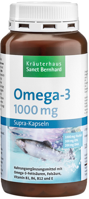 Sanct Bernhard 聖伯納德 Omega-3 魚油膠囊 1000mg, 120顆, 1罐
