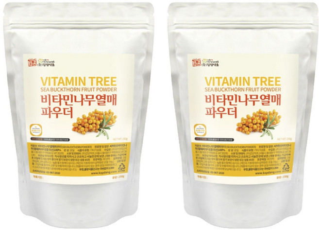 갑당약초 비타민나무열매파우더, 2개, 150g