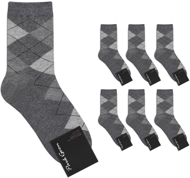 박군 남성용 아가일 양말 7족 세트