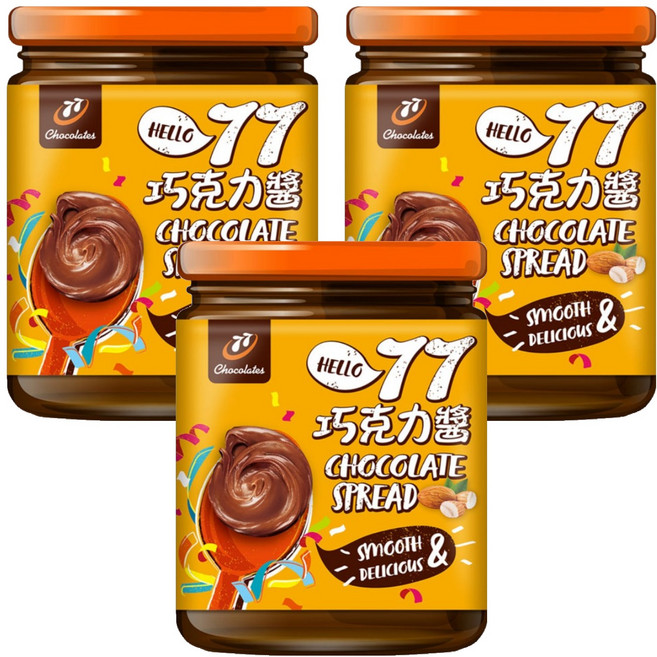 77 巧克力醬, 250g, 3罐