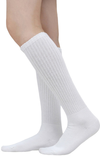 IZILEG 女款 圓筒羅紋 皺褶寬鬆 腿套膝下襪 兩雙組