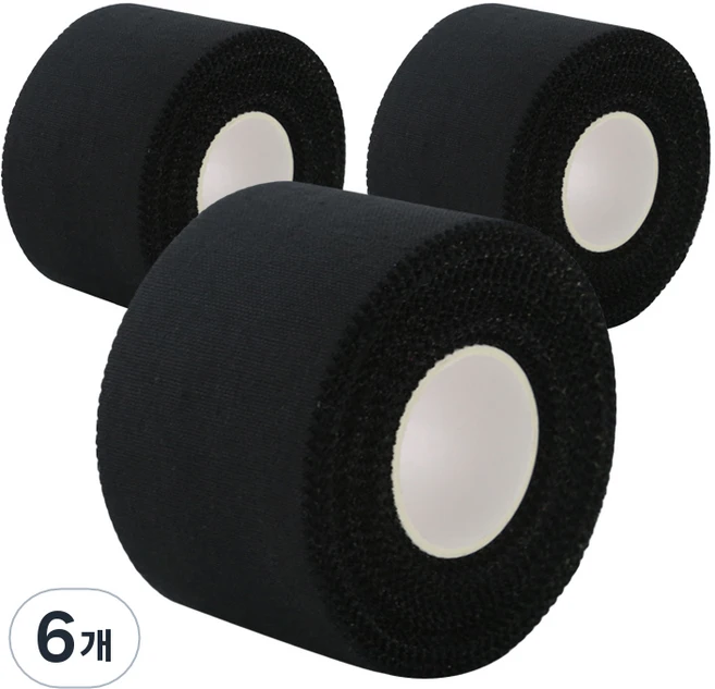 크리다 C-tape 스포츠 테이프 블랙 3.8cm x 9.1m, 6개, 1개입 - 쿠팡