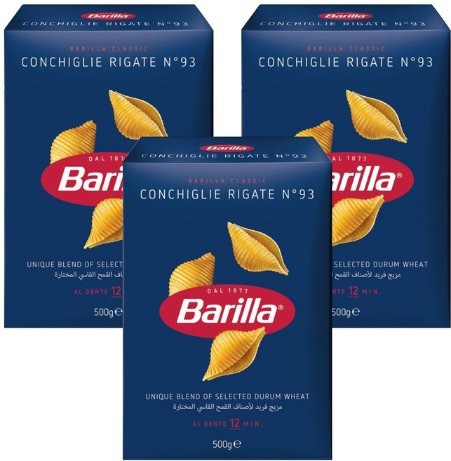 Barilla 百味來 貝殼麵條, 3個, 500g