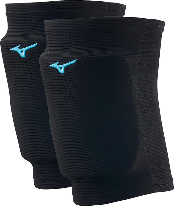 Mizuno 美津濃 成人用護膝 排球護膝 V2TYB08692 黑色 + 藍色, 1雙