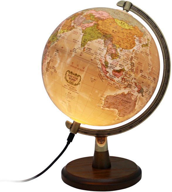 어스스토리 LED 지구본 21cm 한영, 브라운