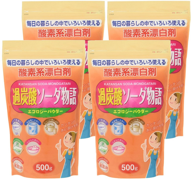 Kiyou 除虫菊 過碳酸鈉物語多功能清潔劑, 500g, 4包