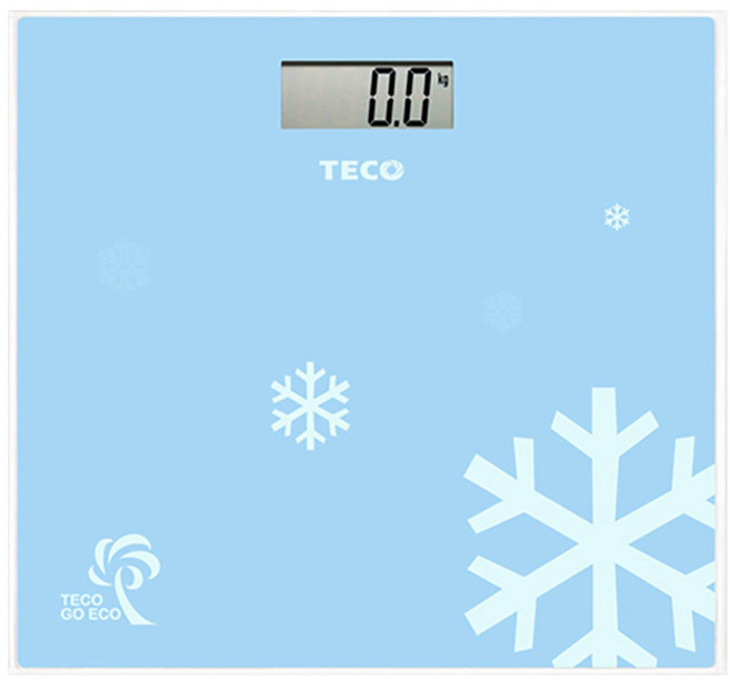 TECO 東元 電子體重計, 藍色, 1個, XYFWT681