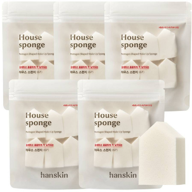 한스킨 하우스 스펀지 6매, 5개