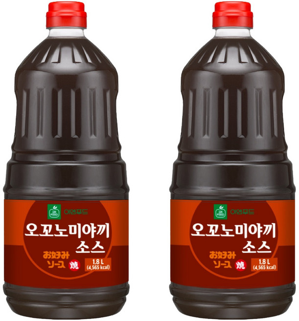 이엔푸드 오꼬노미야끼 소스, 1.8L, 2개