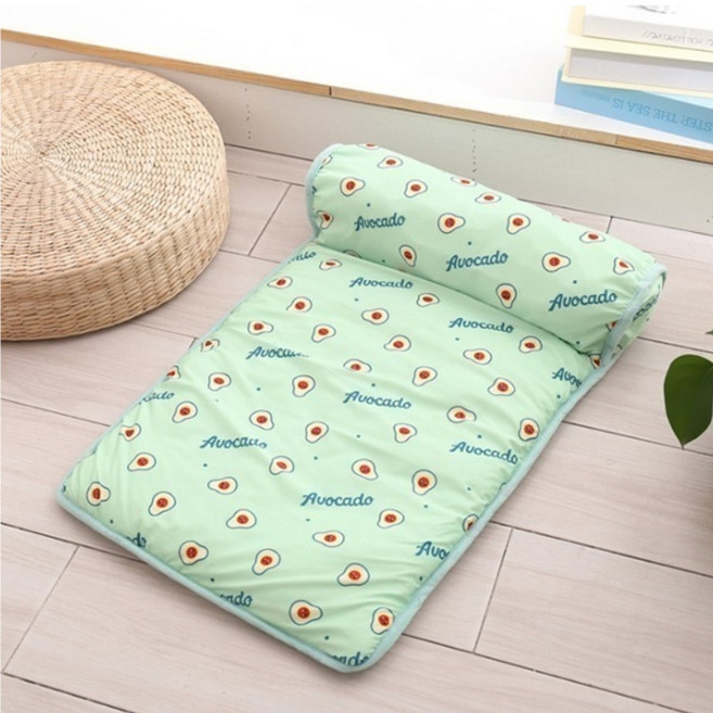 파스텔펫 프루츠 패턴 폭신 반려견 쿨매트, 그린, 1개