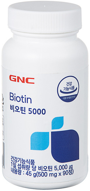 GNC 비오틴 5000, 90정, 1개