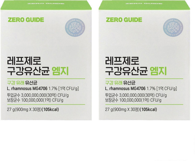 레프제로 구강유산균 프로바이오틱스 유산균, 30정, 2개