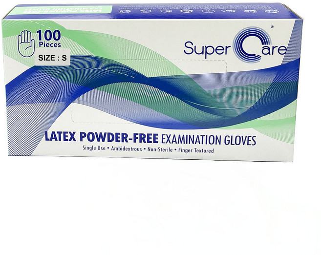 슈퍼케어 진료용 라텍스 장갑, S, 1개