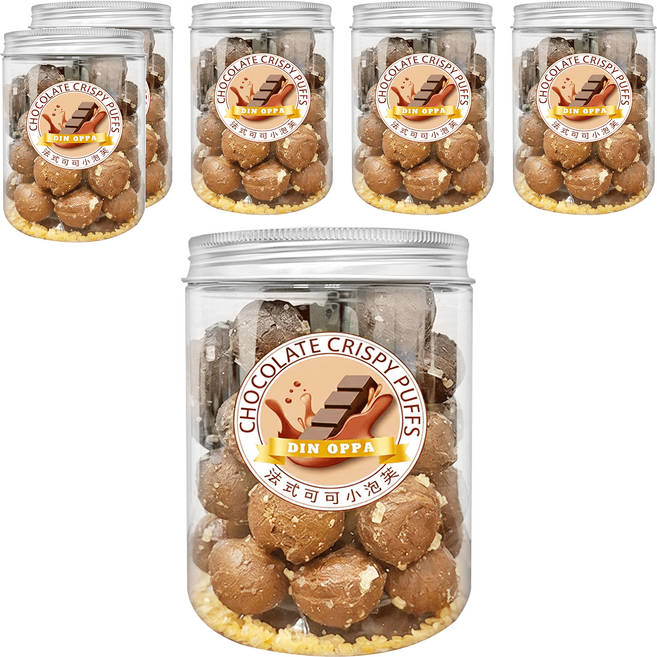 DIN OPPA 法式可可小泡芙, 80g, 6罐
