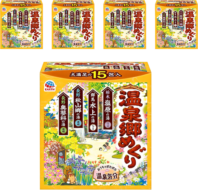 바스로망 온천기행 4계절 입욕제 4종 세트, 450g, 5개