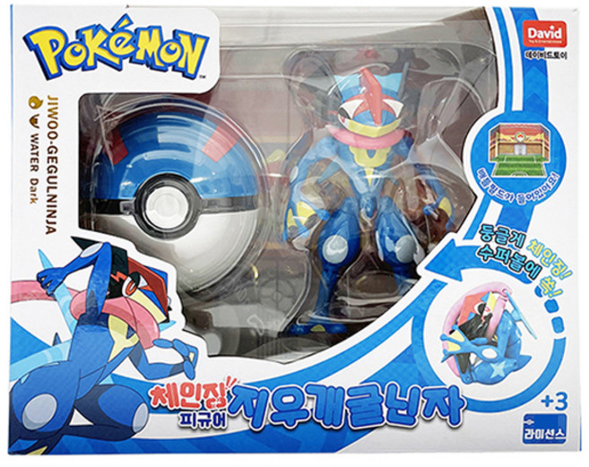 데이비드토이 포켓몬스터 체인징 피규어 지우개굴닌자, 1개