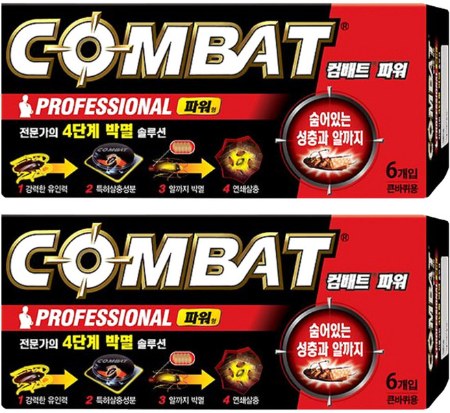 컴배트 파워 부착형 살충제 큰바퀴용 6개입, 2개