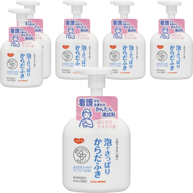 Habinasu Tahira 免沖水身體清潔泡沫 清爽型, 500ml, 6瓶