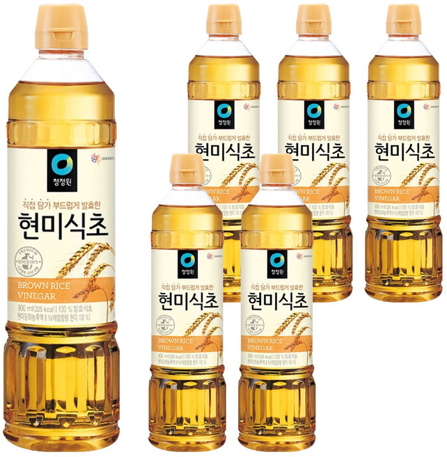 청정원 현미식초, 900ml, 6개