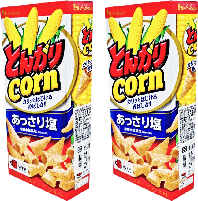 House 好侍 牛角玉米餅 鹽味 日本靜岡縣產, 68g, 2盒