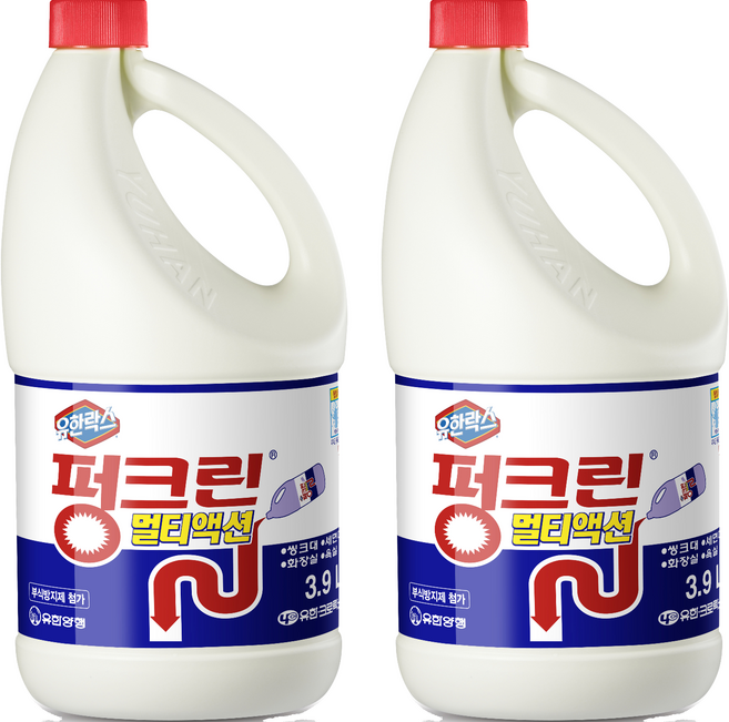 펑크린 멀티액션 배수구세정제, 3.9L, 2개