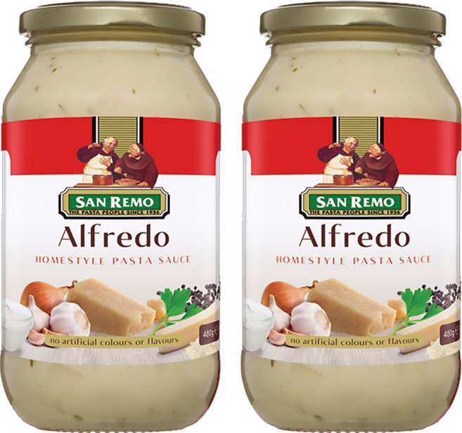 SAN REMO 頂級麵醬 義式白醬, 480g, 2罐