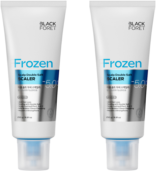 블랙포레 더블 솔트 두피 스케일러, 250g, 2개
