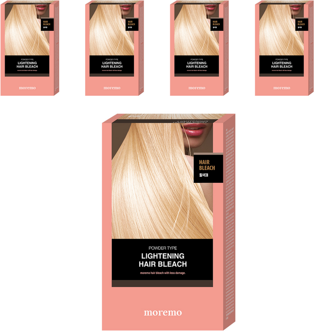 모레모 라이트닝 헤어 블리치 탈색제, 80g, 5개