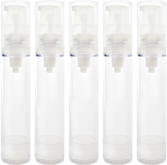 台灣 COSMOS AS 乳液真空瓶 10ml, 透明色, 5個