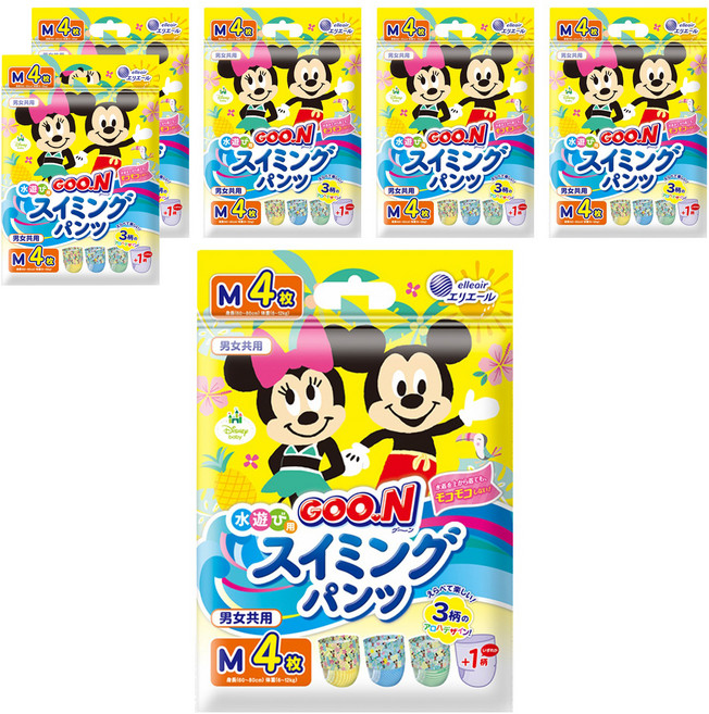 GOO.N 大王 日本境內版 迪士尼戲水褲, M, 24片
