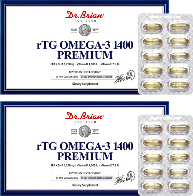 닥터브라이언 rTG 오메가3 1400 프리미엄 252g, 180정, 2개