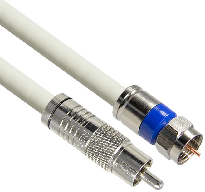 마하링크 RCA TO RF 5C 동축 케이블 화이트, CP-1189, 1개