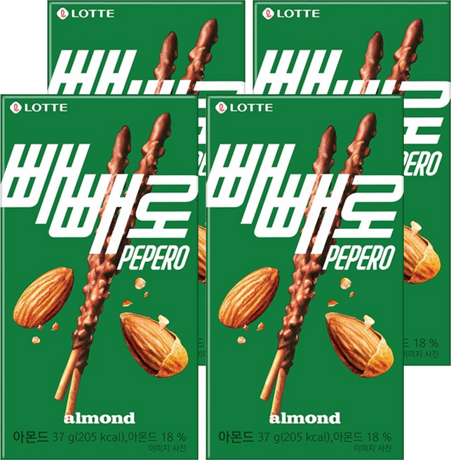 아몬드 빼빼로, 37g, 4개