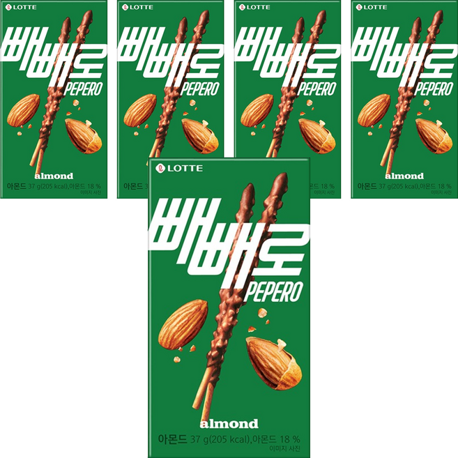 빼빼로 아몬드, 37g, 5개