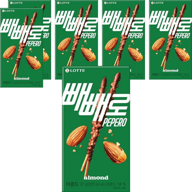 빼빼로 아몬드, 37g, 6개