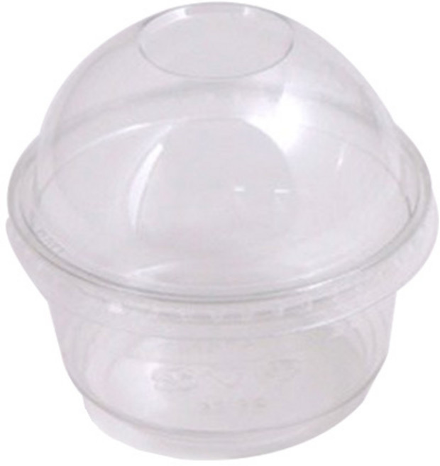 D-7 210ml 투명 디저트컵 돔형무타공 50개, 1세트, 50개입