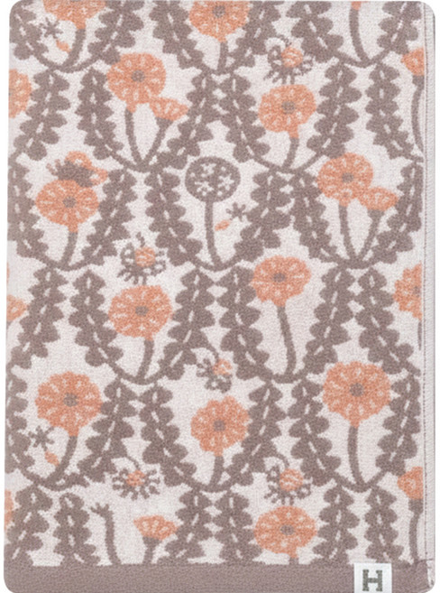 HARTWELL 蒲公英浴巾 100%純棉 60x120cm 日本產, 棕色, 1條
