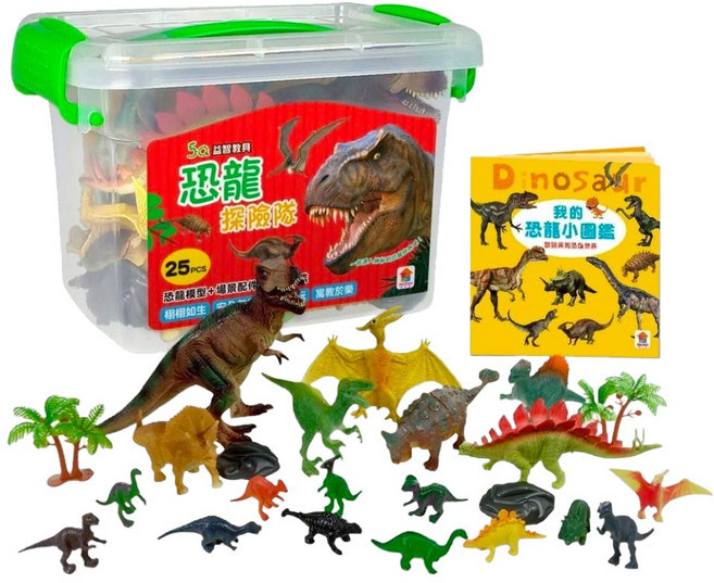双美生活文創 5Q聰明玩模型組 恐龍探險隊 3歲以上, 1組
