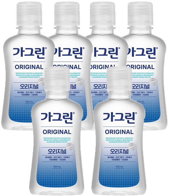 가그린 오리지널 구강청결제, 100ml, 6개