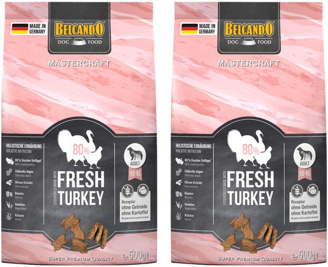벨칸도 어덜트 강아지 마스터크래프트 건식사료, 2개, 500g, 칠면조