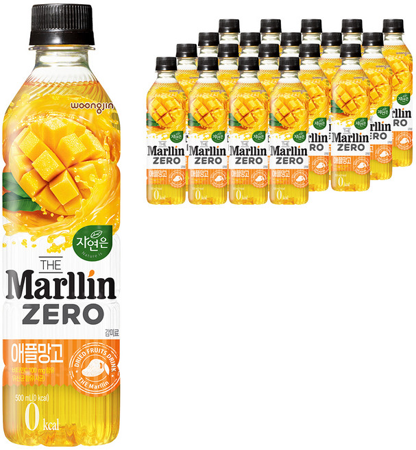 자연은 더말린 제로 애플망고, 500ml, 20개