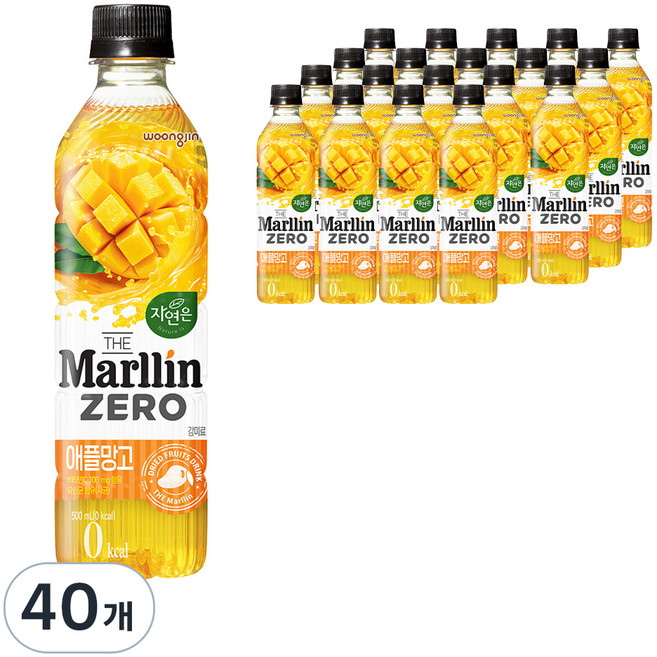 자연은 더말린 제로 애플망고, 500ml, 40개