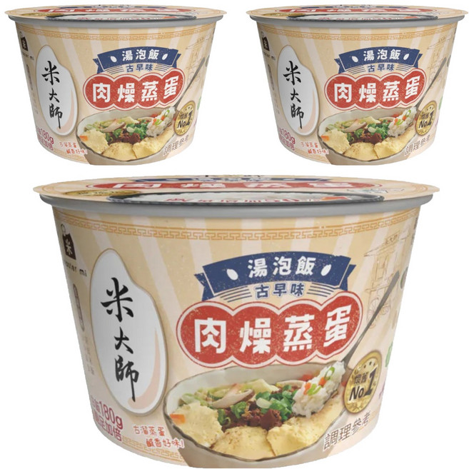 master mi 米大師 湯泡飯 肉燥蒸蛋, 235g, 3入