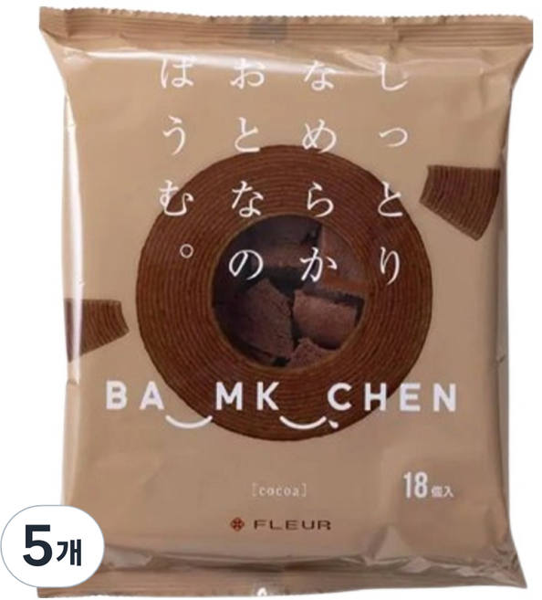 바움쿠헨 코코아맛 18p, 5개, 144g