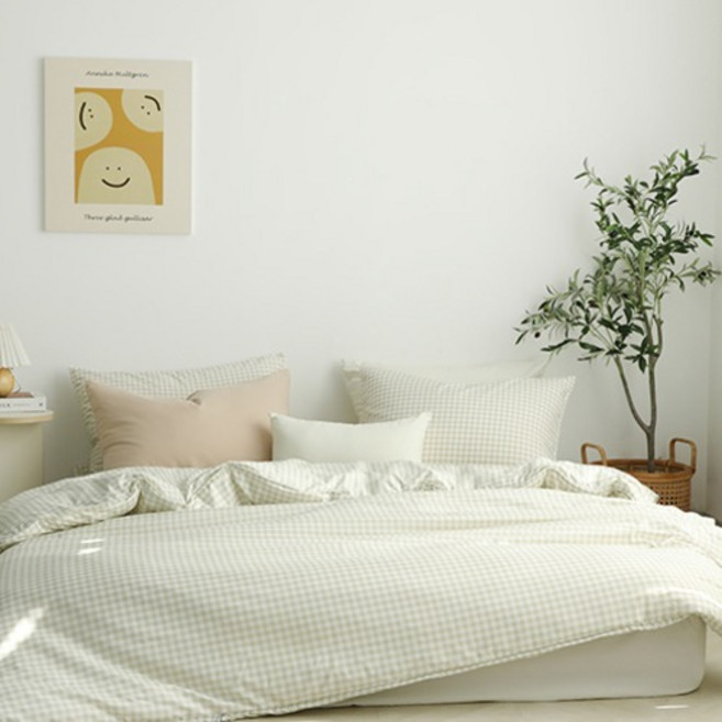 허니듀 C 세미마이크로 누빔 이불커버, 해피베이지