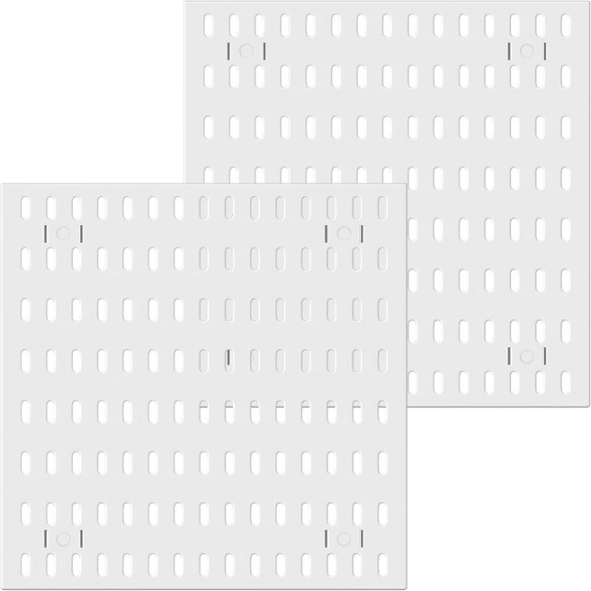 半島良品 多功能壁掛洞洞置物板 30 x 30cm 2件組, 1組, 白色
